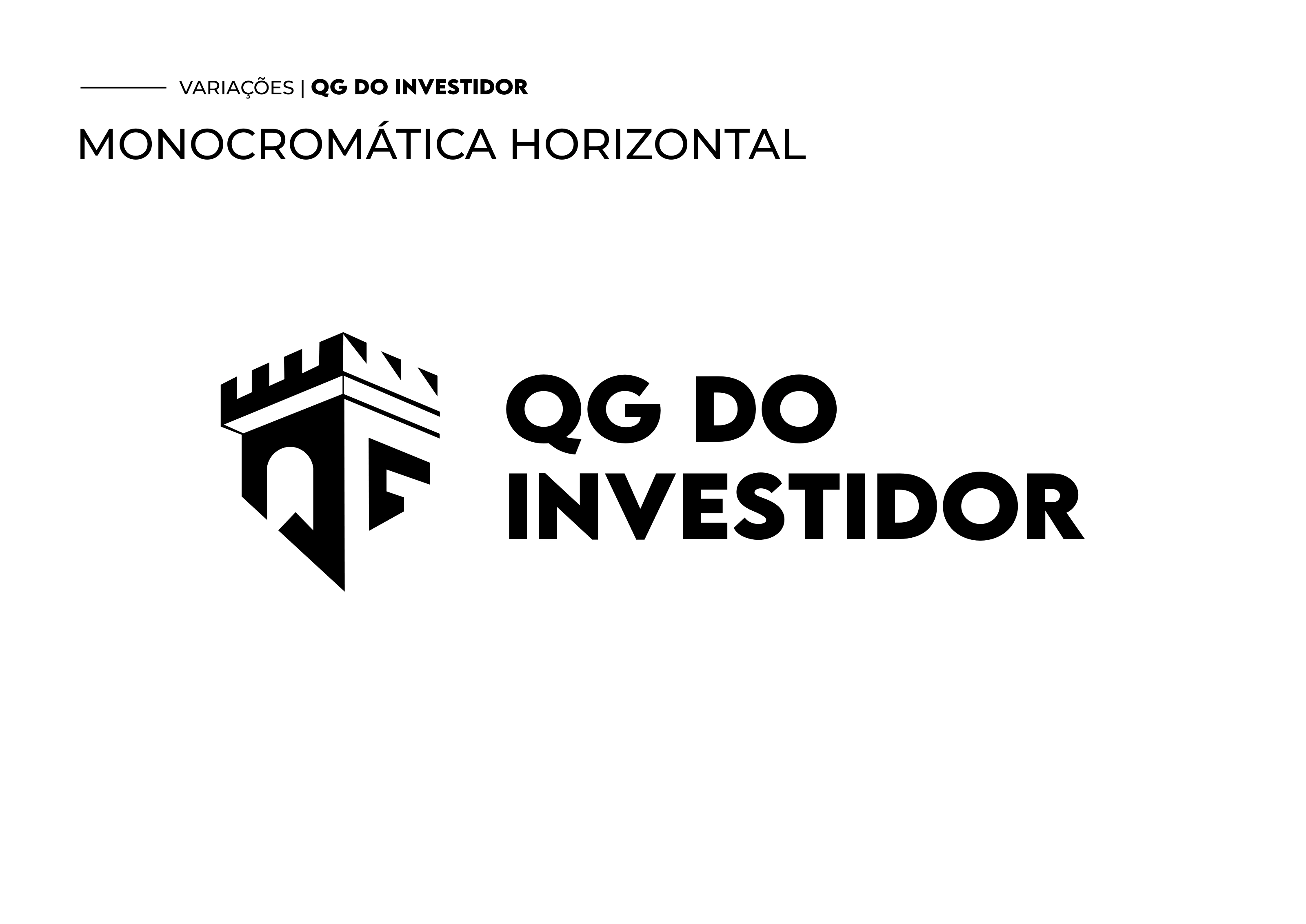 Variação monocromática horizontal em negativo sobre fundo claro
