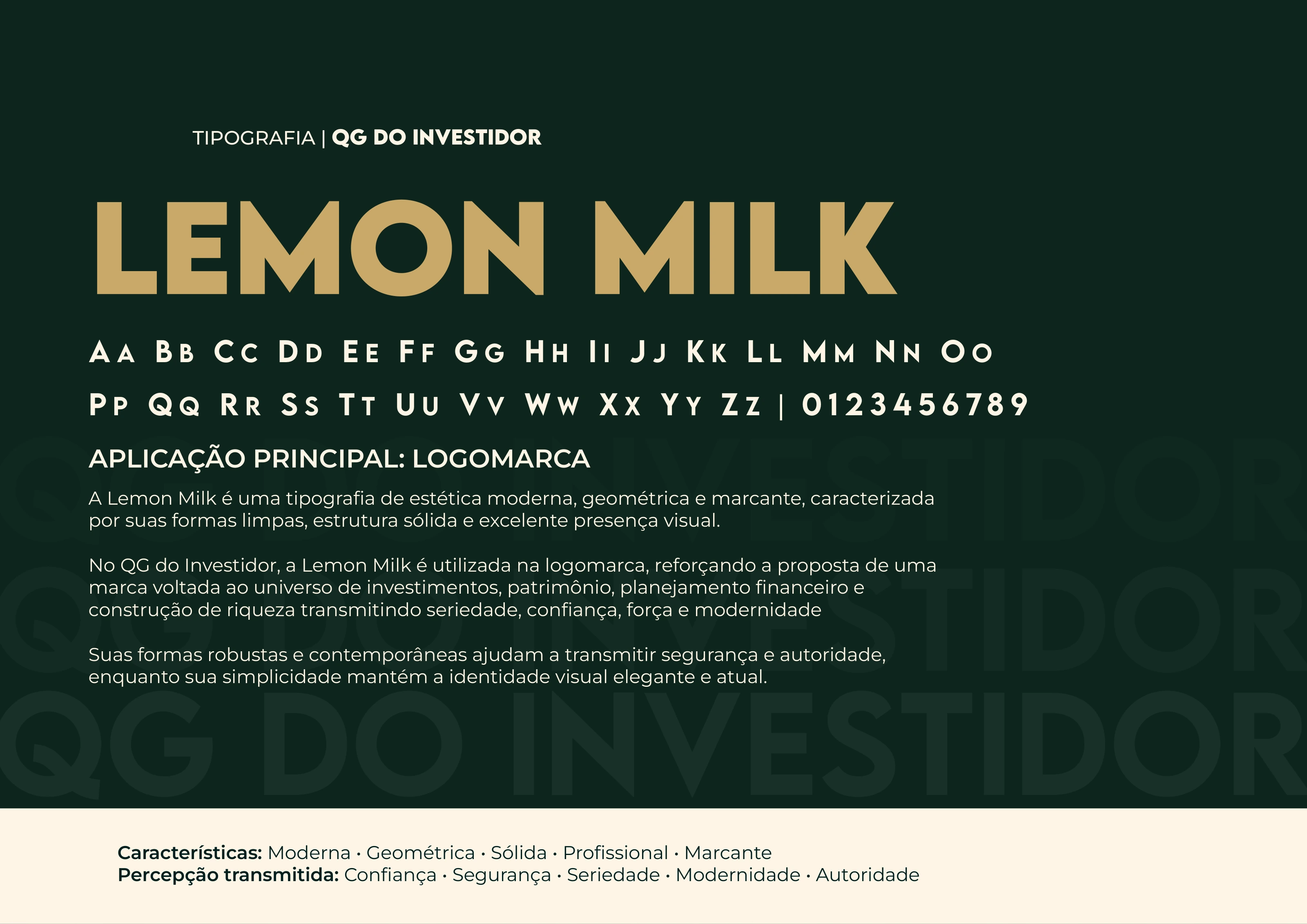 Tipografia Lemon Milk aplicada à logomarca